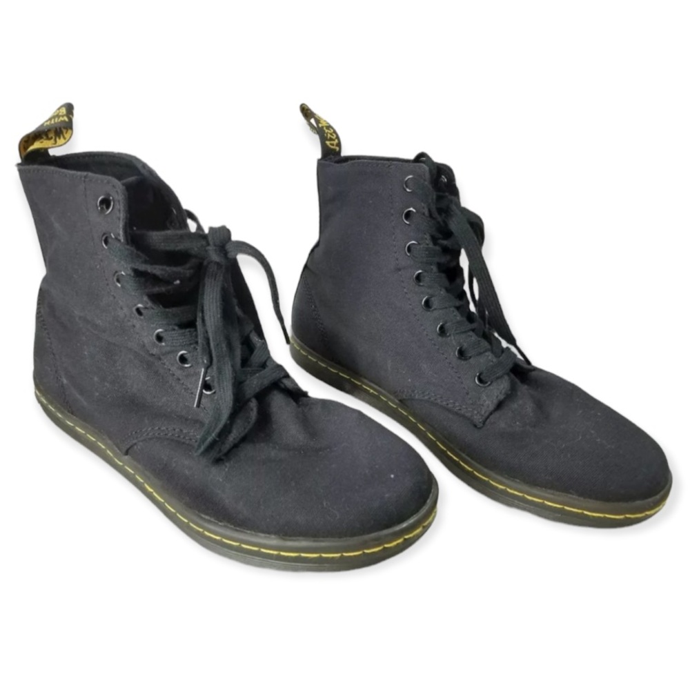 Dr. Martens Black Canvas Alfie High Top Sneakers Unisex Size M8/W9